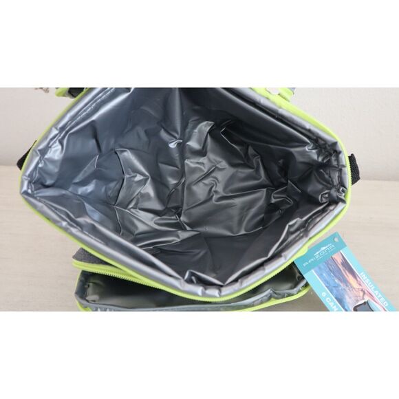 Arizona Artic Pak C1006 Volt Green/Gray Double Material Insulated 6 Can Cooler - Picture 6 of 6